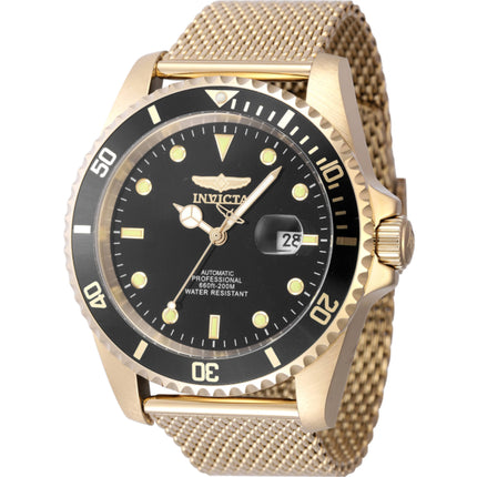 Invicta Men's Dive Watch - Pro Diver Automatic Black Dial Yellow Gold Bracelet | 47966 ,