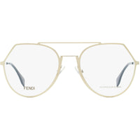 Fendi Women's Eyeglasses - Light Gold Metal Full Rim Frame Demo Lens | FF 0329 3YG ,