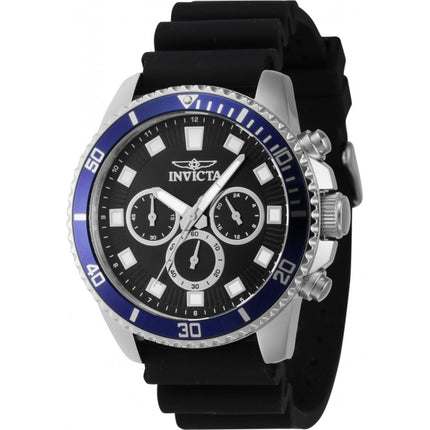 Invicta Men's Chronograph Watch - Pro Diver Blue/Silver Tone Bezel Strap | 46118 ,