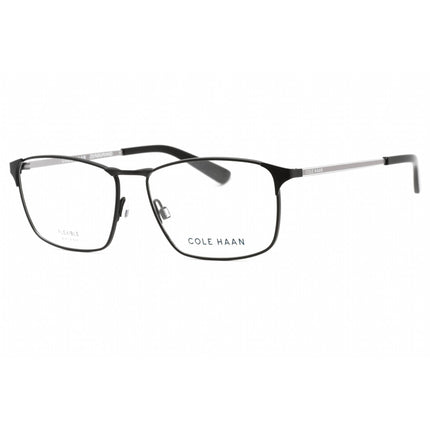 Cole Haan Men's Eyeglasses - Clear Demo Lens Black Rectangular Frame | CH4046 001 ,