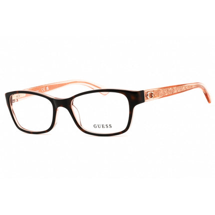 Guess Women's Eyeglasses - Havana Acetate Rectangular Full Rim Frame | GU2591 056 ,