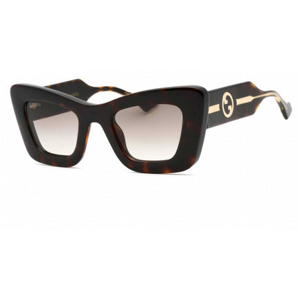 Gucci Women's Sunglasses - Havana Cat Eye Full Rim Plastic Frame | GG1552S 002 ,