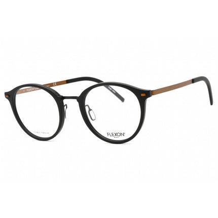 Flexon Men's Eyeglasses - Black Acetate Full Rim Round Shape Frame | FLEXON B2024 001 ,