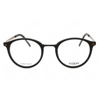 Flexon Men's Eyeglasses - Black Acetate Full Rim Round Shape Frame | FLEXON B2024 001 ,
