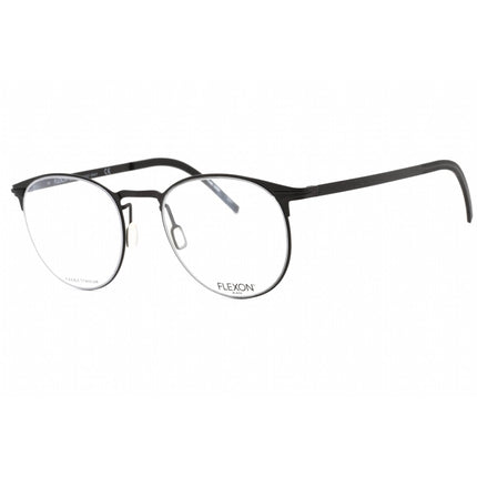 Flexon Men's Eyeglasses - Black Full Rim Round Frame Clear Lens | FLEXON B2000 001 ,