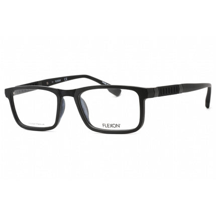 Flexon Men's Eyeglasses - Black Metal Full Rim Rectangular Frame | FLEXON E1117 001 ,