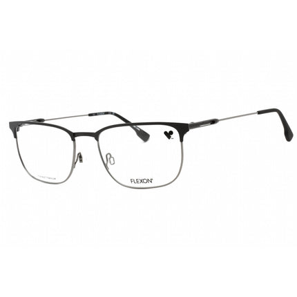 Flexon Men's Eyeglasses - Black Metal Full Rim Rectangular Frame | FLEXON E1124 001 ,