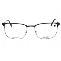 Flexon Men's Eyeglasses - Black Metal Full Rim Rectangular Frame | FLEXON E1124 001 ,