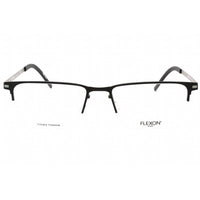 Flexon Men's Eyeglasses - Black Metal Half Rim Rectangular Frame | FLEXON B2030 001 ,