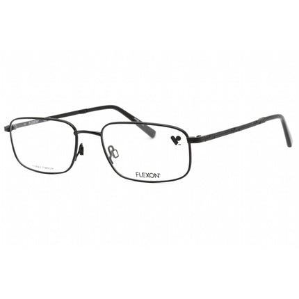 Flexon Men's Eyeglasses - Black Metal Rectangular Shape Frame | FLEXON ORWELL 600 001 ,