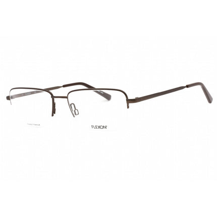 Flexon Men's Eyeglasses - Brown Rectangular Half Rim Metal Frame | FLEXON H6050 210 ,