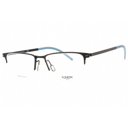 Flexon Men's Eyeglasses - Dark Gunmetal Half Rim Rectangular Frame | FLEXON B2030 034 ,