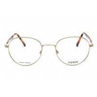 Flexon Men's Eyeglasses - Gold Full Rim Round Frame Clear Lens | FLEXON H6010 710 ,