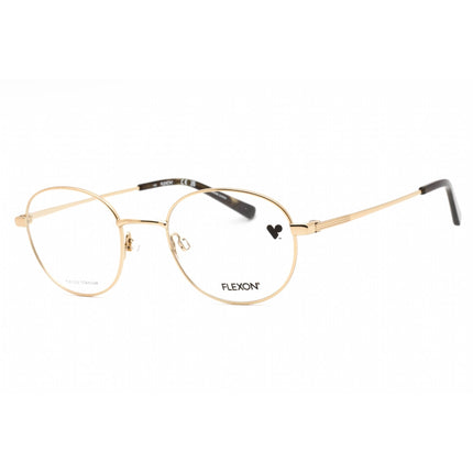Flexon Men's Eyeglasses - Gold Metal Full Rim Round 48mm Frame | FLEXON H6059 710 ,