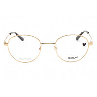 Flexon Men's Eyeglasses - Gold Metal Full Rim Round 48mm Frame | FLEXON H6059 710 ,