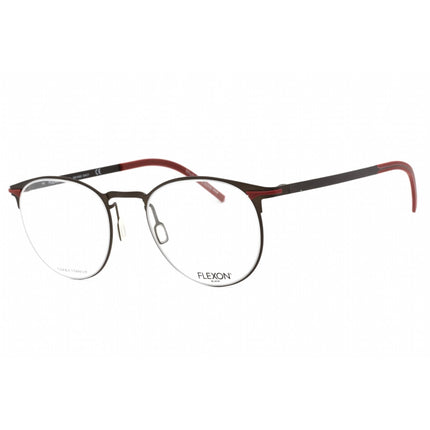 Flexon Men's Eyeglasses - Graphite Full Rim Round Frame Clear Lens | FLEXON B2000 035 ,
