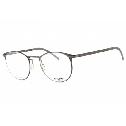 Flexon Men's Eyeglasses - Gunmetal Full Rim Round Frame Clear Lens | FLEXON B2000 033 ,