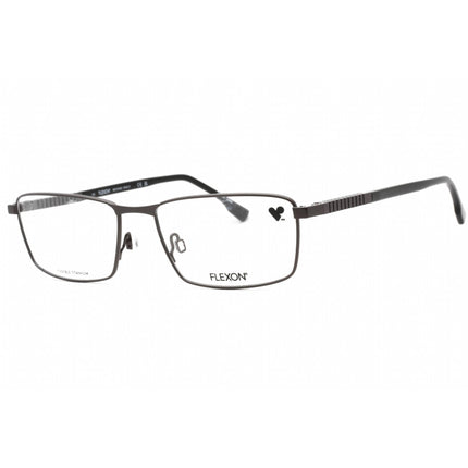 Flexon Men's Eyeglasses - Gunmetal Metal Full Rim Rectangular Frame | FLEXON E1015 033 ,