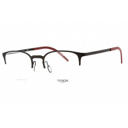 Flexon Men's Eyeglasses - Matte Graphite Half Rim Square Frame | FLEXON B2035 022 ,