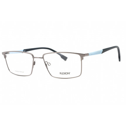 Flexon Men's Eyeglasses - Matte Gunmetal Full Rim Rectangular Frame | FLEXON E1125 070 ,