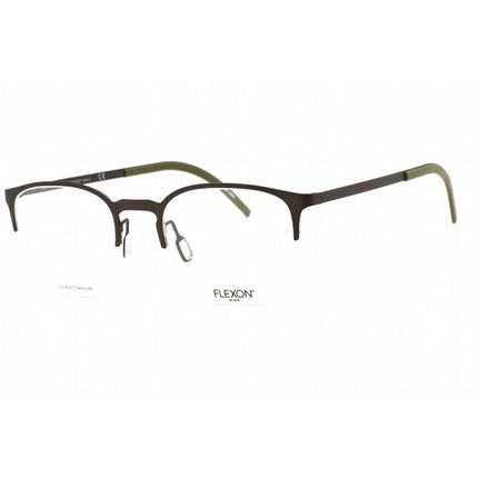 Flexon Men's Eyeglasses - Matte Gunmetal Half Rim Square Frame | FLEXON B2035 070 ,