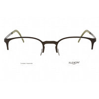Flexon Men's Eyeglasses - Matte Gunmetal Half Rim Square Frame | FLEXON B2035 070 ,