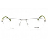 Flexon Men's Eyeglasses - Matte Silver Half Rim Rectangular Frame | FLEXON E1127 040 ,