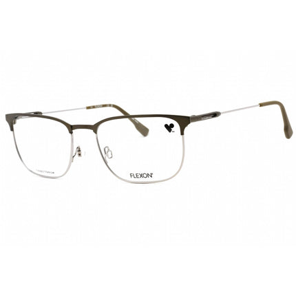 Flexon Men's Eyeglasses - Moss Metal Full Rim Rectangular Frame | FLEXON E1124 310 ,