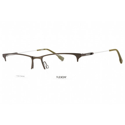 Flexon Men's Eyeglasses - Moss Metal Half Rim Rectangular Frame | FLEXON E1122 310 ,