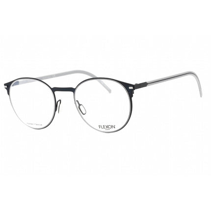 Flexon Men's Eyeglasses - Navy Full Rim Round Frame Clear Lens | FLEXON B2075 412 ,