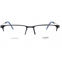 Flexon Men's Eyeglasses - Navy Metal Half Rim Rectangular Frame | FLEXON B2030 412 ,