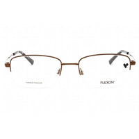 Flexon Men's Eyeglasses - Shiny Coffee Half Rim Rectangular Frame | FLEXON H6055 205 ,