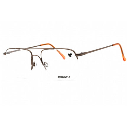 Flexon Unisex Eyeglasses - Brown Half Rim Frame Clear Lens | Flexon A17 200 ,