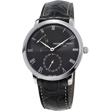 Frederique Constant Men's Watch - Slimline Automatic Black Leather Strap | 723GR3S6 ,