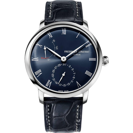 Frederique Constant Men's Watch - Slimline Power Reserve Blue Dial | 723NR3S6 ,