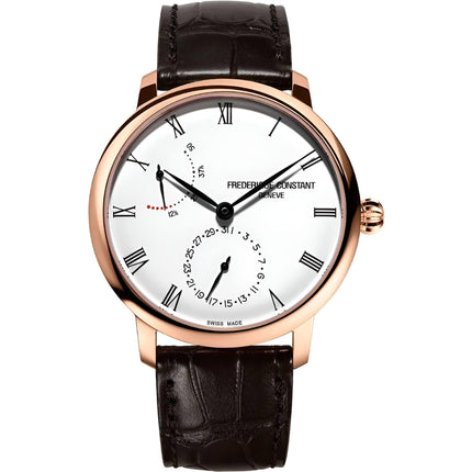 Frederique Constant Men's Watch - Slimline Power Reserve Silver Tone Dial | 723WR3S4 ,