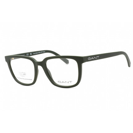 Gant Men's Eyeglasses - Dark Green Plastic Full Rim Rectangular Frame | GA3277 098 ,