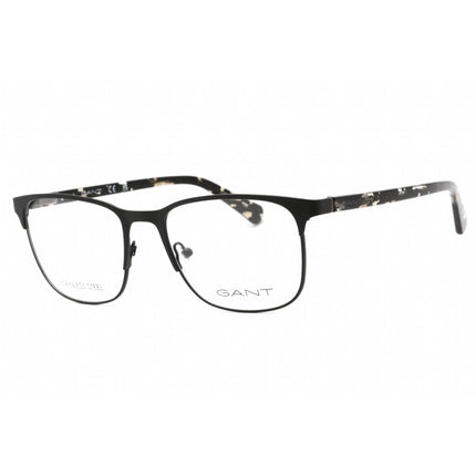 Gant Men's Eyeglasses - Matte Black Metal Full Rim Rectangular Frame | GA3249 002 ,