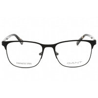 Gant Men's Eyeglasses - Matte Black Metal Full Rim Rectangular Frame | GA3249 002 ,