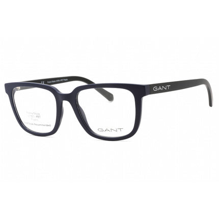 Gant Men's Eyeglasses - Matte Blue Plastic Full Rim Rectangular Frame | GA3277 091 ,