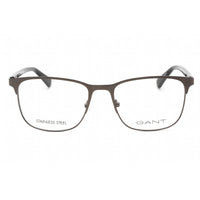 Gant Men's Eyeglasses - Matte Gunmetal Metal Full Rim Rectangular Frame | GA3249 009 ,