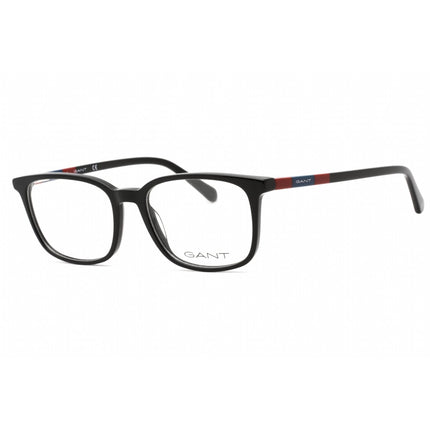 Gant Men's Eyeglasses - Shiny Black Plastic Full Rim Rectangular Frame | GA3264 001 ,
