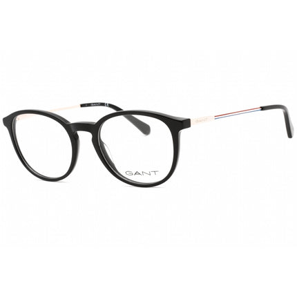 Gant Men's Eyeglasses - Shiny Black Plastic Full Rim Round Shape Frame | GA3259 001 ,