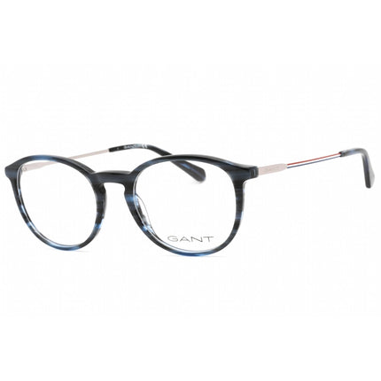 Gant Men's Eyeglasses - Shiny Blue Plastic Full Rim Round Shape Frame | GA3259 090 ,