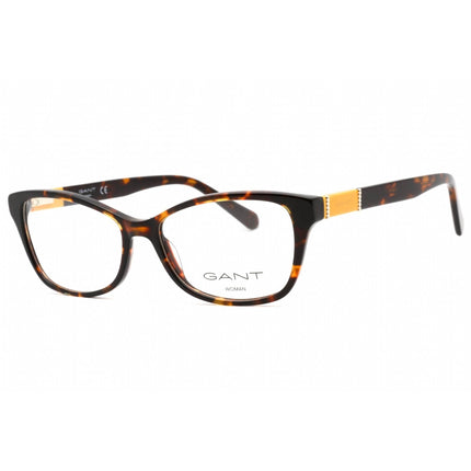 Gant Women's Eyeglasses - Dark Havana Plastic Full Rim Rectangular Frame | GA4136 052 ,