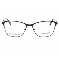 Gant Women's Eyeglasses - Matte Blue Metal Full Rim Rectangular Frame | GA4081 091 ,