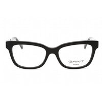Gant Women's Eyeglasses - Shiny Black Plastic Full Rim Rectangular Frame | GA4140 001 ,