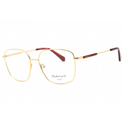 Gant Women's Eyeglasses - Shiny Deep Gold Full Rim Rectangular Frame | GA4145 030 ,