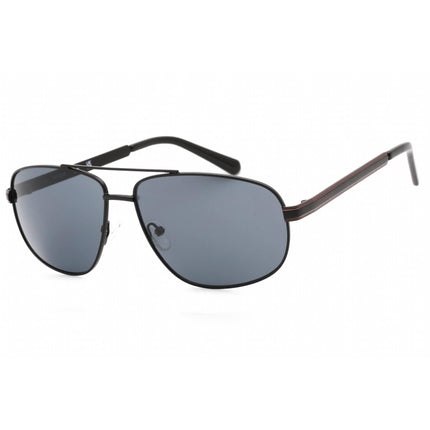 Guess Factory Men's Sunglasses - Shiny Black Full Rim Aviator Metal Frame | GF0244 01A ,
