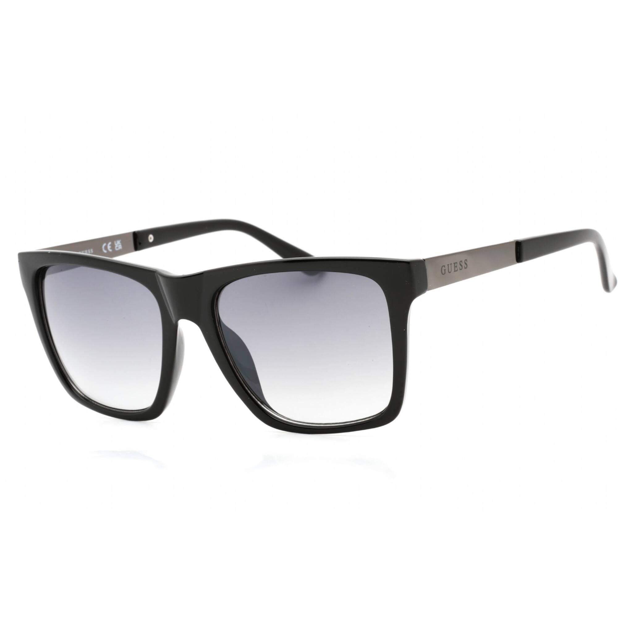 Guess Factory Men's Sunglasses Shiny Black Full Rim Plastic